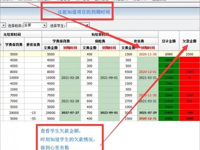 幼儿园财务管理系统收学费单据到期提醒学生档案一体化管理软件图4