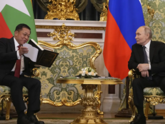 缅甸军政府首脑访问俄罗斯与普京进行合作会谈