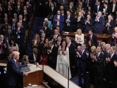 特朗普在国会的演讲显示了该国明显的党派分歧