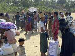 孟加拉国的罗兴亚难民为即将到来的粮食减少做准备，因为援助机构削减了资金