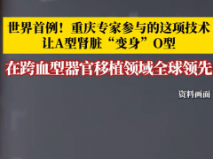 川渝专家联手创世界首例！A型肾脏“变身”O型移植成功，我国跨血型器官移植全球领先